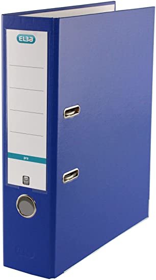 Elba Archivador Palanca A4 Cartón Forrado Pp Lomo Ancho Rado Azul