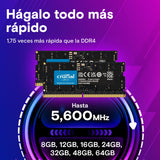 EAN 0649528944214 - Crucial CT2K64G56C46S5 módulo de memoria 128 GB 2 x 64 GB DDR5 262-pin SO-DIMM imagen 3