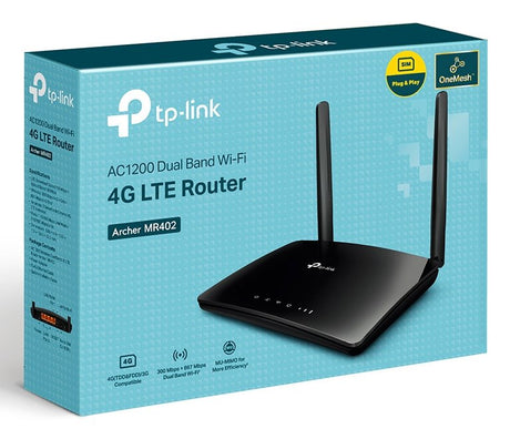 EAN 8885020625752 - TP-Link Archer MR402 router inalámbrico Ethernet rápido Doble banda (2,4 GHz / 5 GHz) 4G Negro imagen 6
