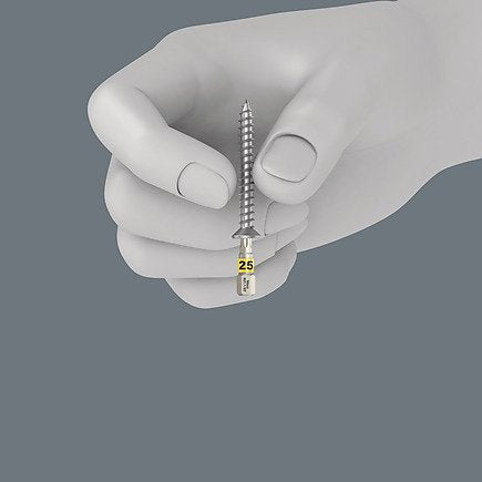 Wera Bit-Check 12 Wood Tx Hf 1, Juego De Puntas De 12 Piezas, 1/4", Función De Retención, En Caja Plegable De Plástico 5057435001