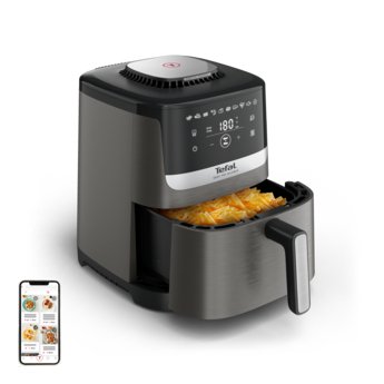 EAN 3045387293772 - Tefal Easy Fry Silence EY551HE0 freidora Sencillo 5 L Independiente Freidora de aire caliente Negro, Gris imagen 1