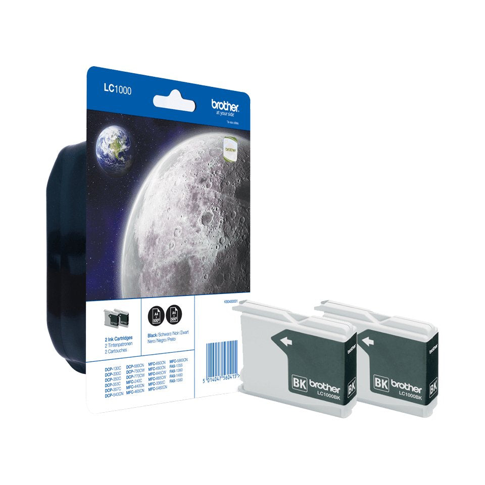 Tinta Original Brother Lc1000bk  Negro Pack 2 Pieza(S)