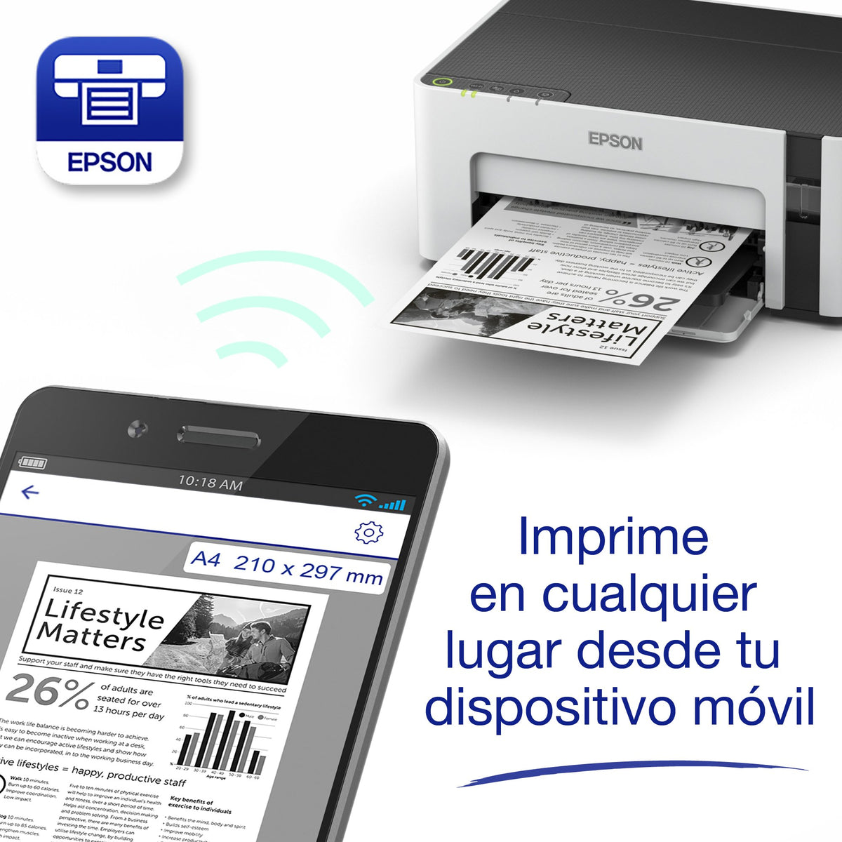 EAN 8715946655420 - Epson EcoTank ET-M1120 impresora de inyección de tinta 1440 x 720 DPI A4 Wifi imagen 8