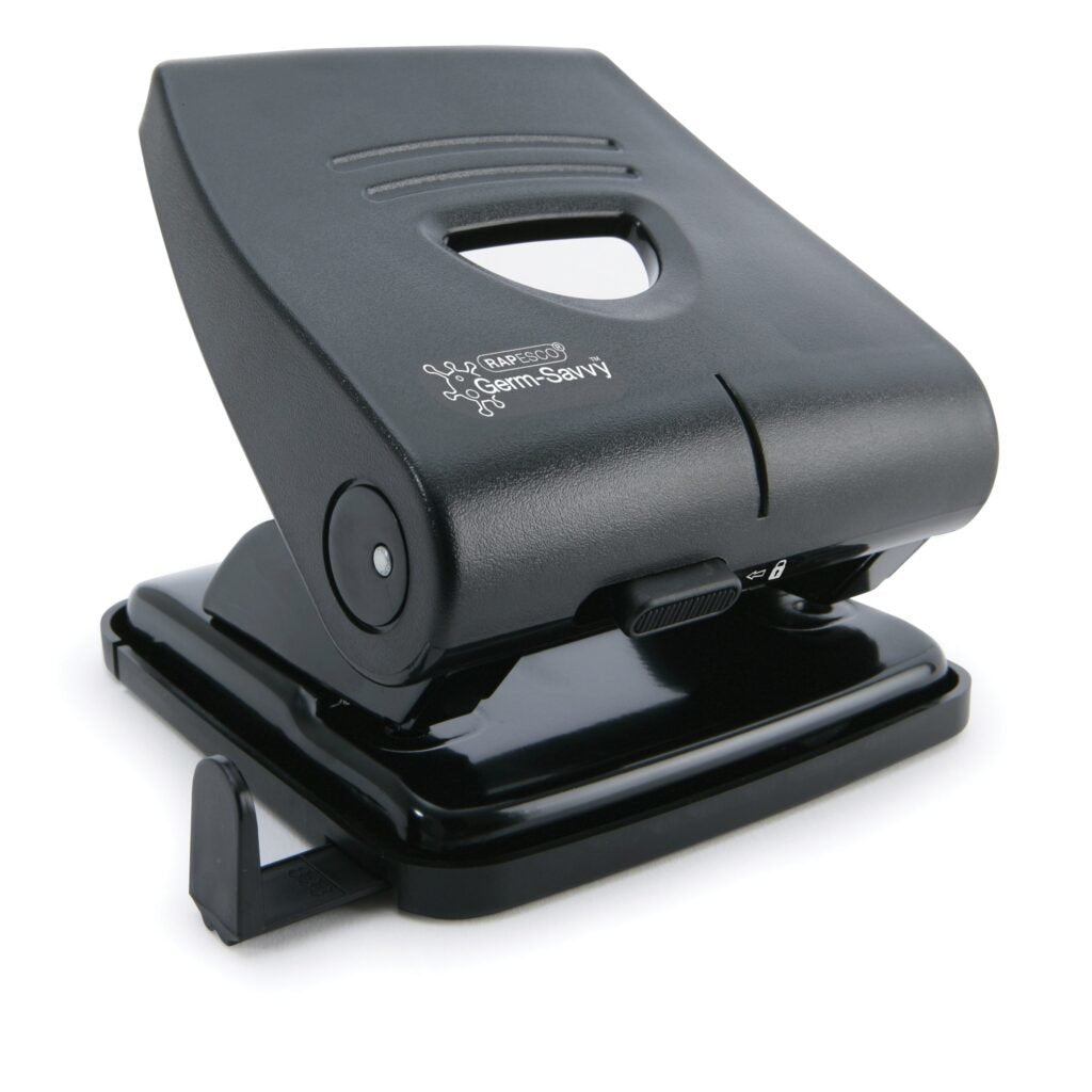 Rapesco 827-P 2 Hole Punch Metal 30 Sheet Black - Pf827pb2