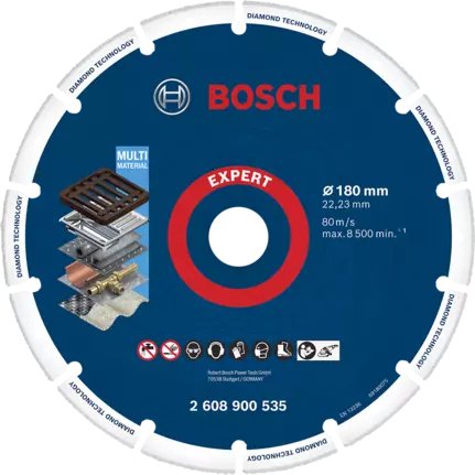 Disco De Corte Diamantado Bosch Expert 'Diamond Metal Wheel' (Diámetro 180 Mm X 22,23)2608900535