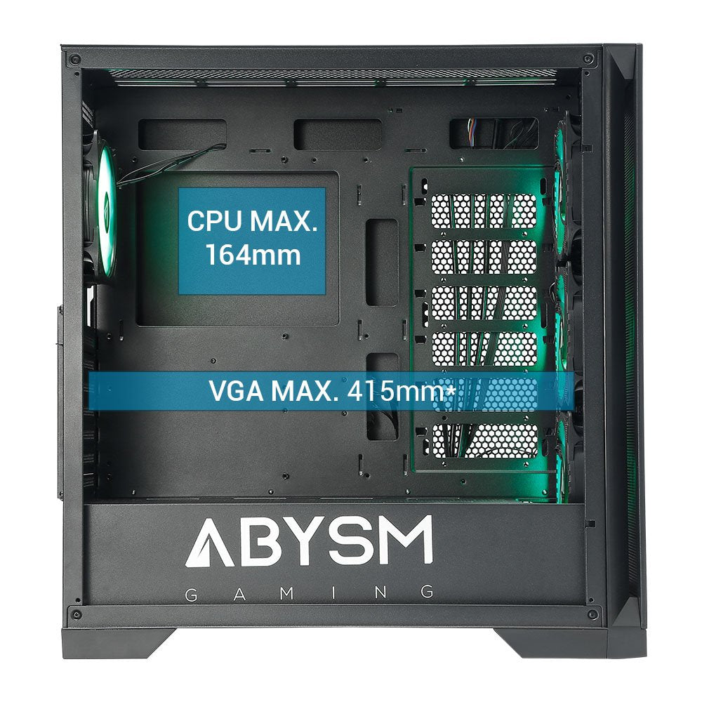 Caja  E-Atx Abysm Gaming Danube Mura Bx300 Negra Argb Ab812111b