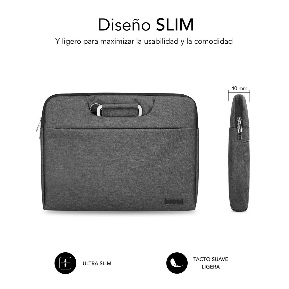 EAN 8436586741341 - SUBBLIM SUB-LS-1BS0101 maletines para portátil 39,6 cm (15.6") Gris imagen 4