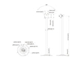 M Pro Series Single Pole Floorbase Vesa 75x75, 7350105210549