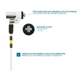 Mobilis 001325 Cable Antirrobo Blanco 1,8 M