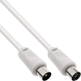 Cable De Antena Inline 2x Apantallado Ultra Baja Pérdida >75db Blanco 7m