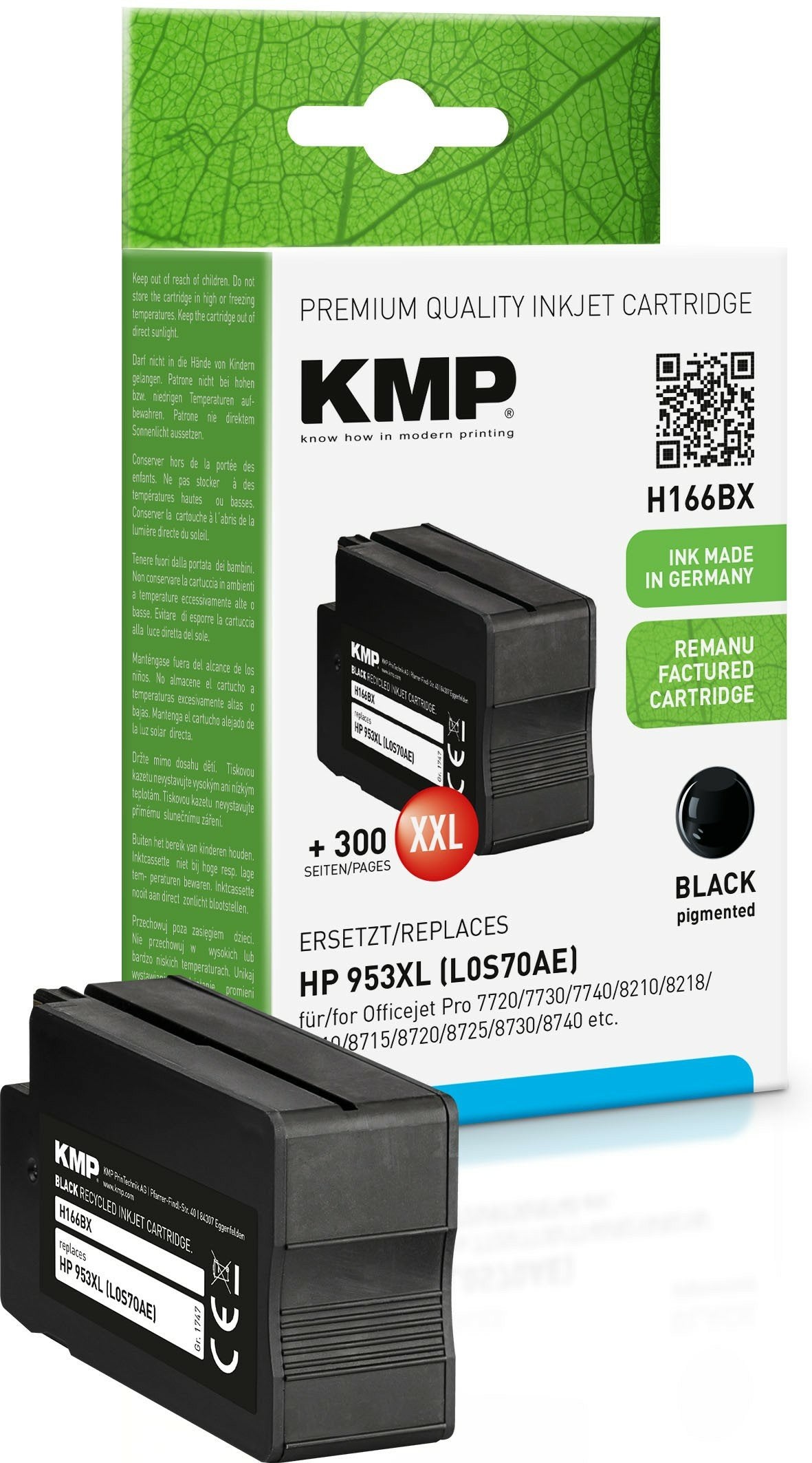 Kmp Patrone Hp 953xl (L0s07ae) Comp. Black 2300 S.    H166bx