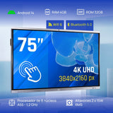 EAN 8435364320082 - iggual Orchid 75 Webcam Panel plano interactivo 190,5 cm (75") LED Wifi 400 cd / m² 4K Ultra HD Negro Pan imagen 3
