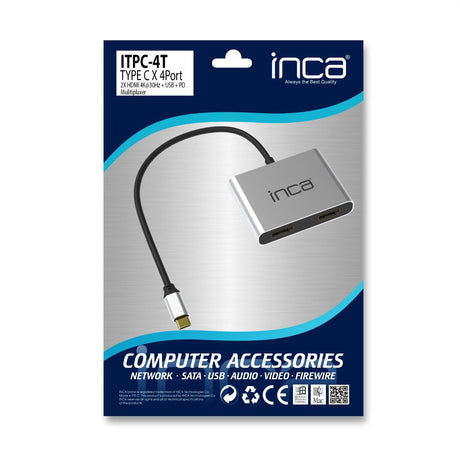 EAN 8681949014246 - Inca ITPC-4T hub de interfaz USB 3.2 Gen 1 (3.1 Gen 1) Type-C Aluminio imagen 8