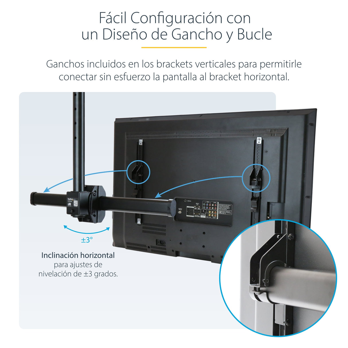 EAN 0065030865470 - StarTech.com FLATPNLCEIL soporte para pantalla de señalización 190,5 cm (75") Negro imagen 14