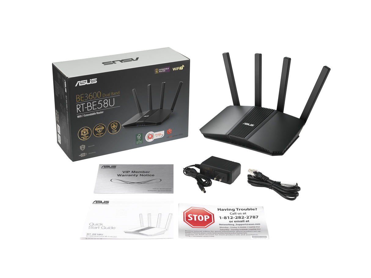 EAN 4711387452943 - ASUS RT-BE58U router inalámbrico 2.5 Gigabit Ethernet Doble banda (2,4 GHz / 5 GHz) Negro imagen 8