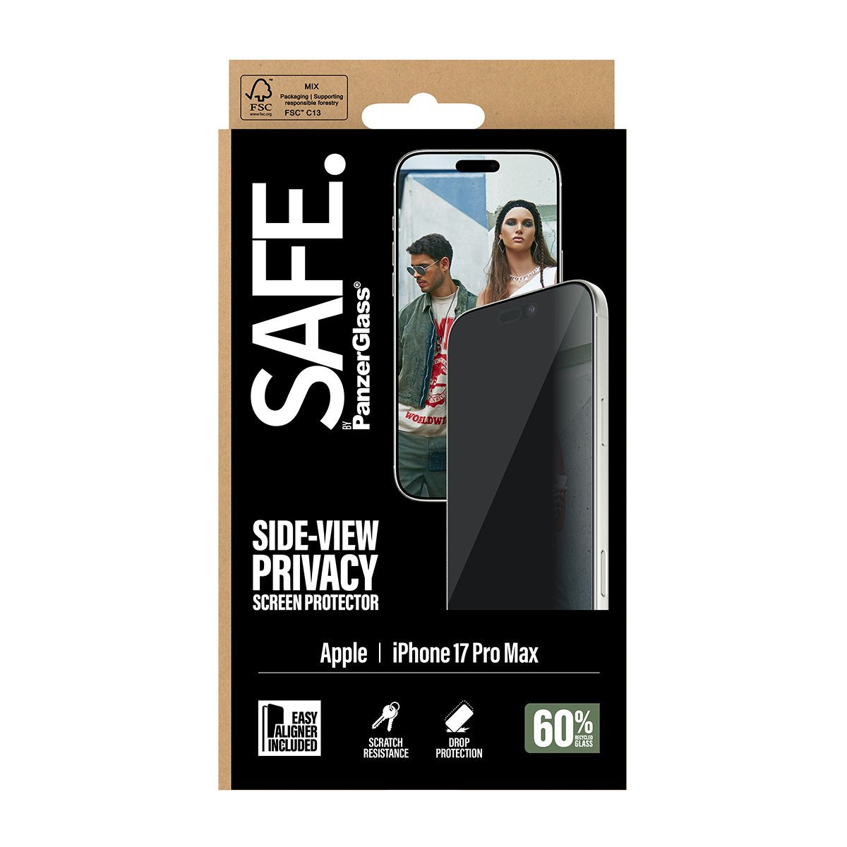 Panzerglass Safe. Privacy Screen Protector Iphone 17 Pro Max Ultra-Wide Fit