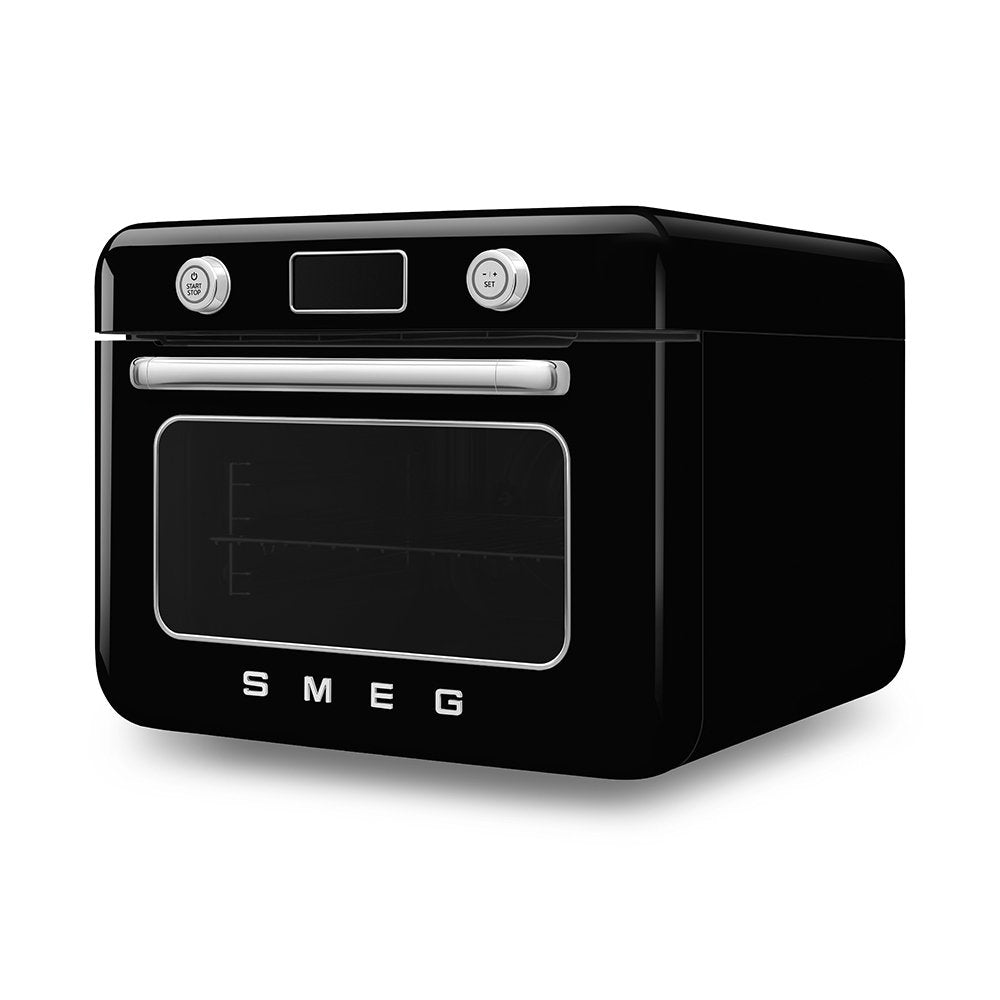 Horno Multifunción De Sobremesa Smeg Estilo Años 50 Con Tecnología Galileo Negro Cof01bleu