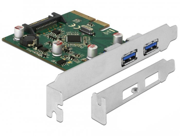 Delock 90298 Tarjetas Pci Express X4 A 2 X Externo Usb 3.2 Gen 2 Tipo-A Hembra