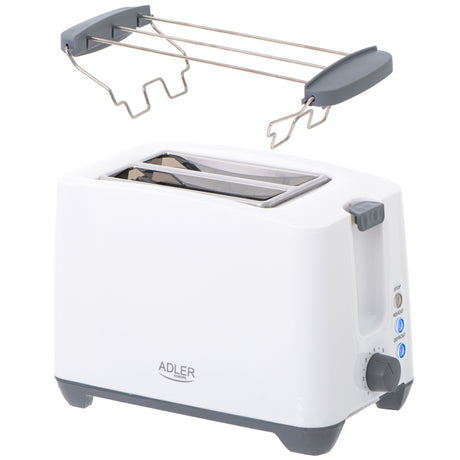 EAN 5902934838238 - Adler AD 3216 tostadora 2 rebanada(s) 1000 W Gris, Blanco imagen 2