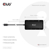 EAN 8719214473556 - CLUB3D CSV-2552 hub de interfaz USB Tipo C 5000 Mbit/s Negro imagen 6