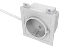 Placa Frontal Audiovisual Modular Techconnect De Vision Garantía Durante Toda La Vida Útil Del Producto Módulo De Toma De Alimentación Para La Ue Toma De Corriente Schuko Conectada A Tierra Instalable En Espacios Para 3 Módulos Enchufe A 90