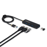EAN 0065030923903 - StarTech.com H5A4A-USB-HUB-2 hub de interfaz USB 3.2 Gen 1 (3.1 Gen 1) Type-A 5000 Mbit/s Negro imagen 1