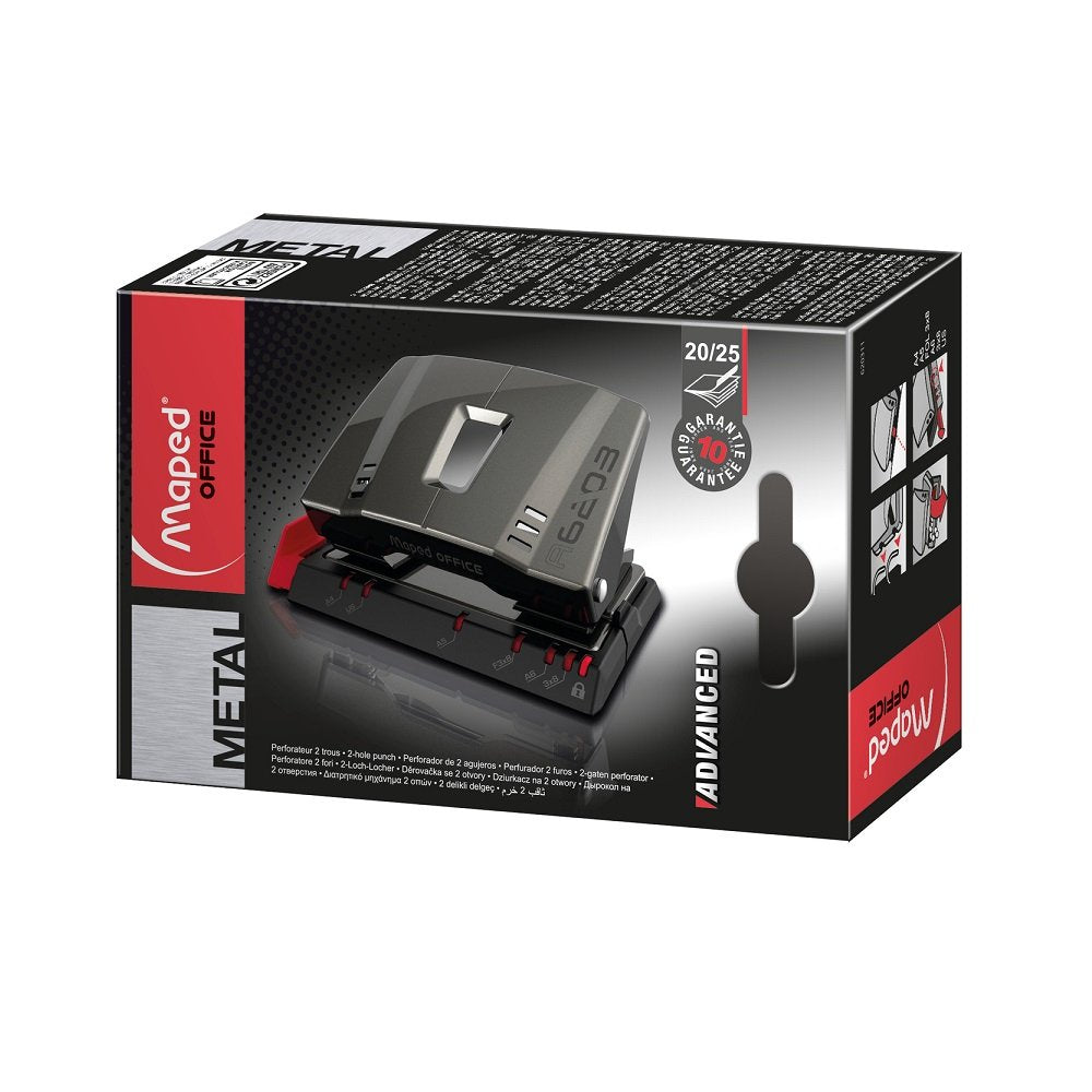 Maped Perforadora Advanced Metal 2 Agujeros A6203 Negro