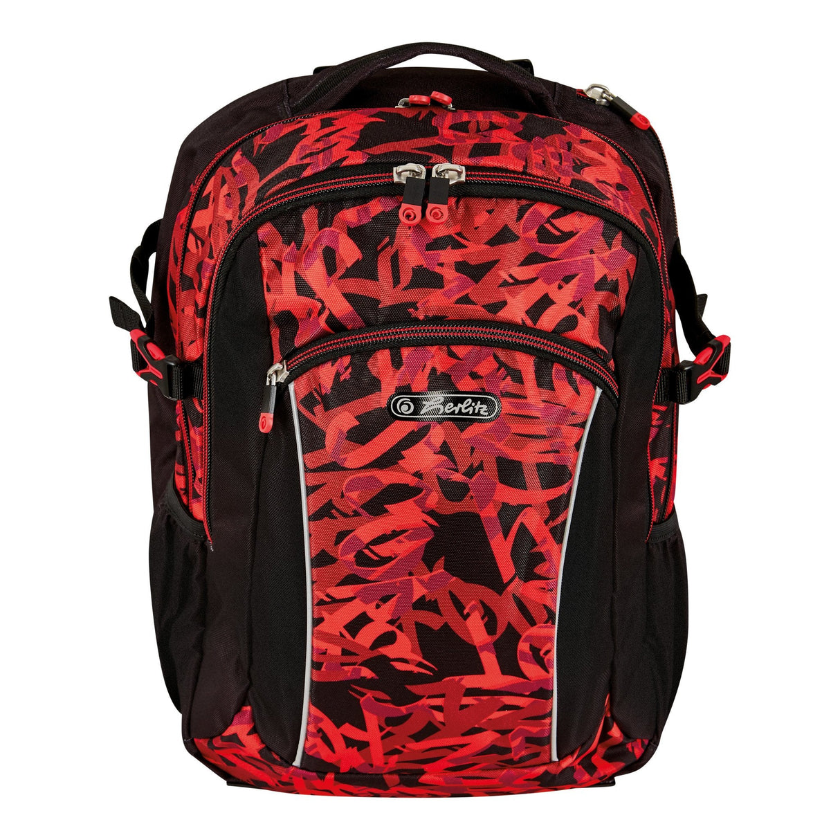 Herlitz Ultimate Graffiti Mochila Deportiva Negro, Rojo Poliéster
