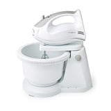 Nedis Batidora Mezcladora Bol Giratorio 2lt  200 W  5 Ajustes Velocidad Funcion Turbo Blanco/Gris