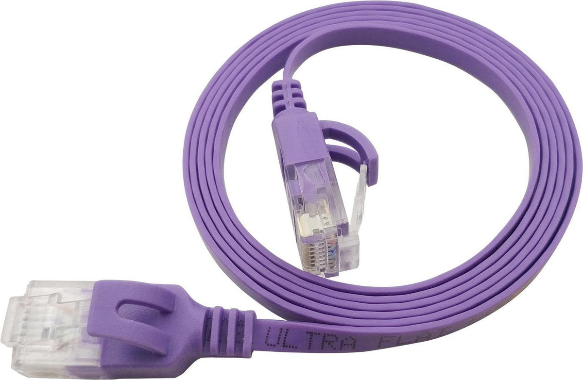 Flat U/Utp Cat6a Purple 5m Awg 34/7, Pvc, 1x4mm Utp-Fl6a-00500-Pu