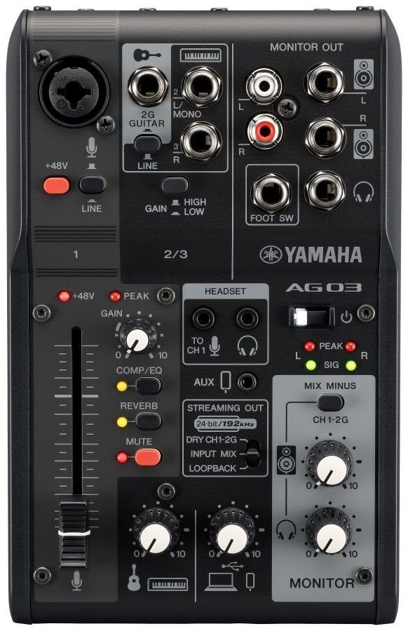 Yamaha Ag03mk2 3 Channels Black