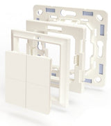 Shelly · Plug & Play Zubehör · \"Blu Wall Switch 4 Adaptador Gira & Merten\" · Blanco