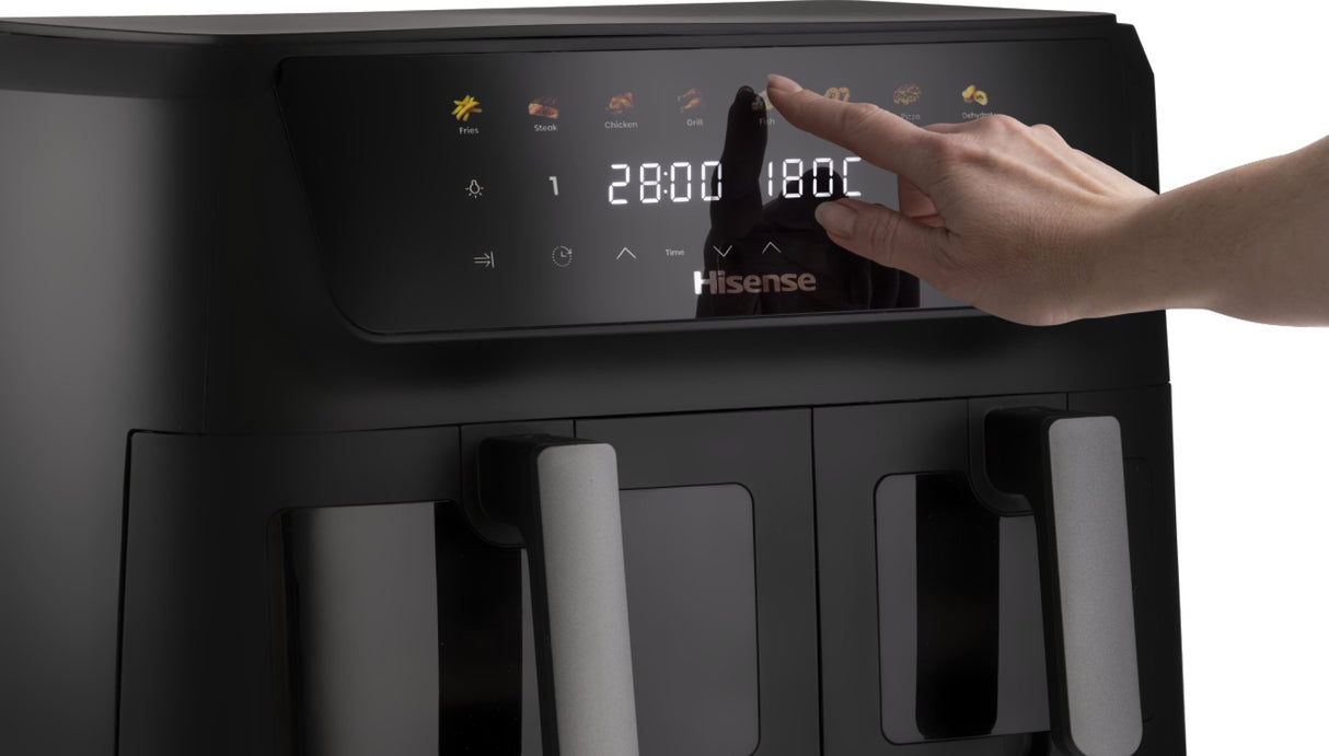 EAN 3838783014481 - Hisense HAF2700DCD Doble 11 L Independiente 2700 W Freidora de aire caliente Negro imagen 11