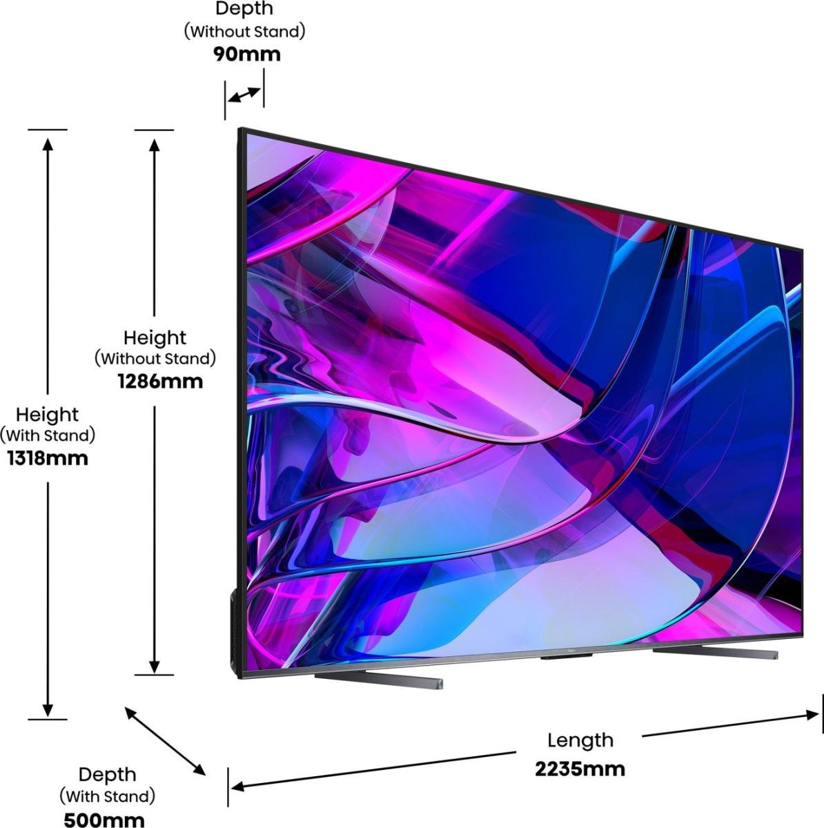 EAN 6942147498095 - Hisense U7KQ 100U7KQ 2,54 m (100") 4K Ultra HD Smart TV Wifi Negro 1500 cd / m² imagen 4