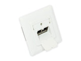 Netzwerkdose Cat. 6, 2xrj45, Geschirmt, Up, Designfähig, Vertikale Cablezuführung, Signalweiss Ral9003, Good Connections®