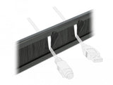 Digitus 19" Panel Gestión De Cables Barra Escobilla Sin Herramientas 1 U Negro