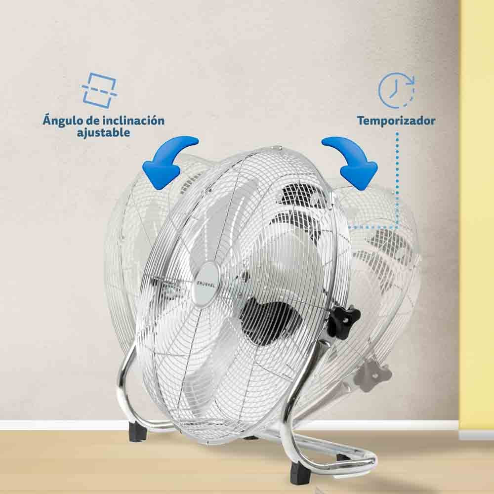 Ventilador De Suelo Industrial Grunkel Met-H16industrial 90w 3 Aspas 40cm 3 Velocidades
