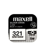 Maxell Micro Pilas Planas Óxido De Plata 1,55v - Sr616sw 321 Caja 10u