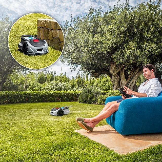 Robot Cortacésped Cecotec Conga Grasshopper 300  Batería Negro, Gris