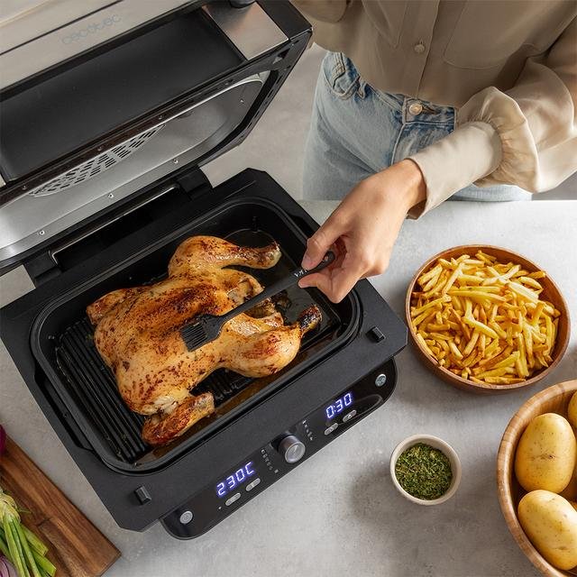 Freidora Cecotec Cecofry Firedome 8000 Pro Sencillo 8 L Independiente 1700 W De Aire Caliente Negro, Acero Inoxidable