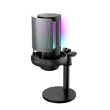 Microfono Trust Gxt 238 Auron Gaming Usb Iluminacion Led Patron Cardioide Tripode Negro