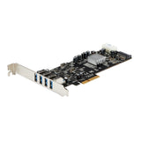Startech Tarjeta Pci Express 4 Puertos Usb 3.0 Uasp 2 Canales De 5gbps Pexusb3s44v