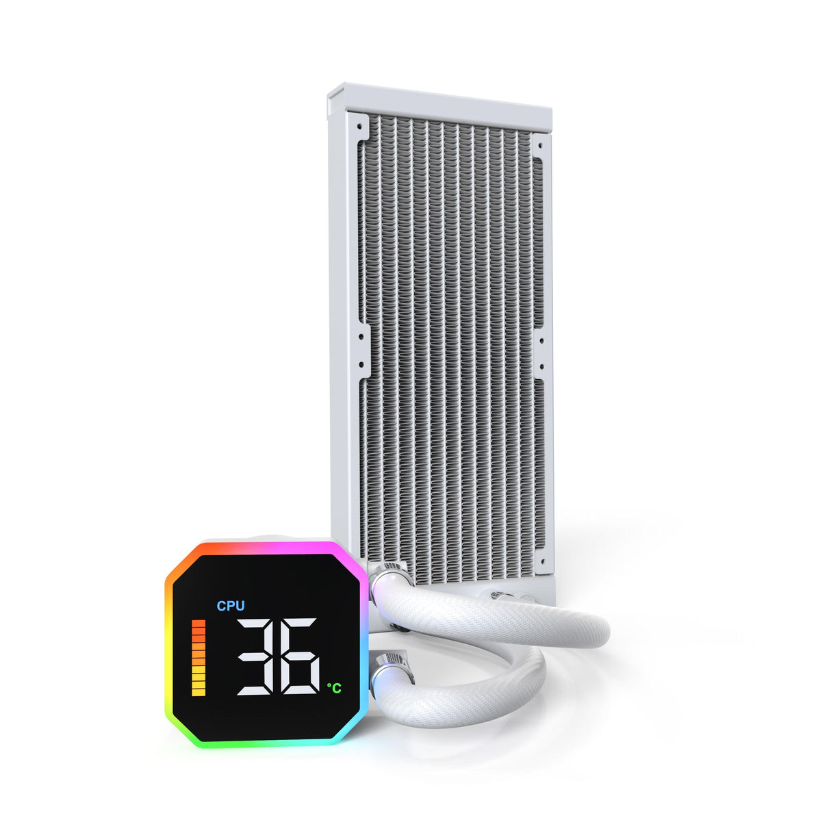 Montech Hyperflow Digital 240 Procesador Sistema De Refrigeración Líquida Todo En Uno 12 Cm Blanco 1 Pieza(S)