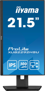 Monitor Iiyama Tft Xub2292hsu 54.6cm Ips 21.5'' 1920x1080 Hdmi Dp 4xusb Höv