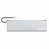 Manhattan 130578 Base Para Portátil Y Replicador De Puertos Alámbrico Usb 3.2 Gen 1 (3.1 Gen 1) Type-C Aluminio