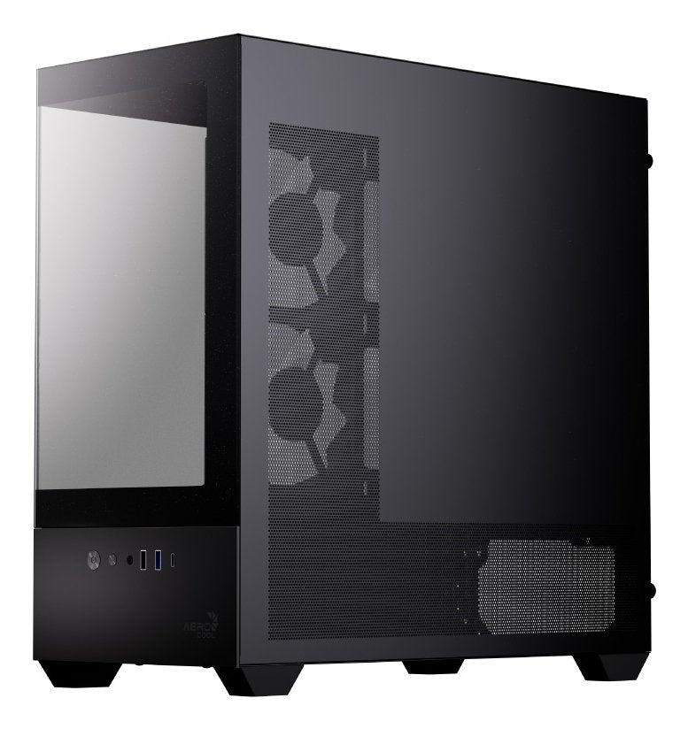 Caja Micro-Atx Aerocool P300d Digi Argb Cristal Templado Pr