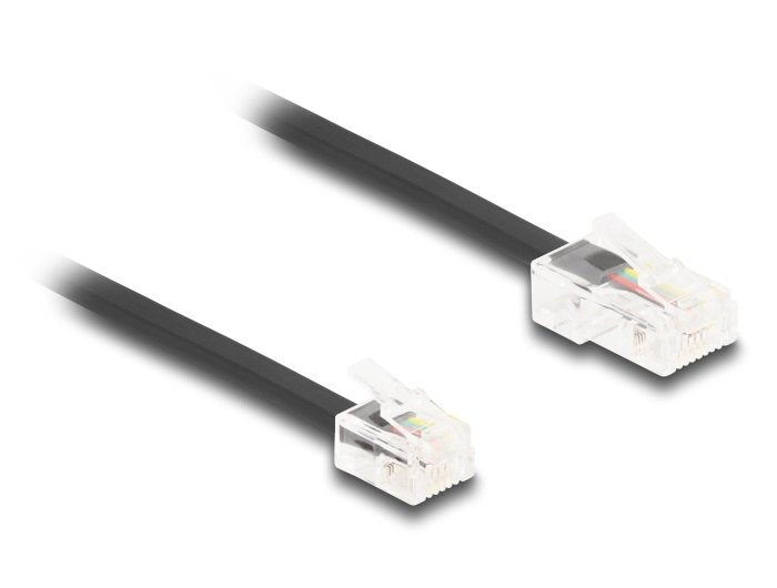 Delock 88038 Cable Telefónico De Rj45 Macho A Rj11 Macho Negro 5 M