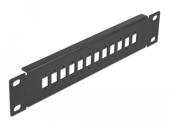 Delock 10 Lwl Patchpanel 12 Port Für Sc Simplex   Lc Duplex 1 He Schwarz