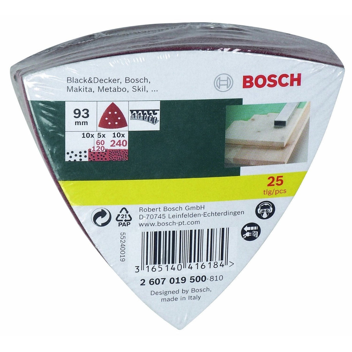 EAN 3165140416184 - Bosch 2 607 019 500 accesorio para lijadora 25 pieza(s) imagen 1