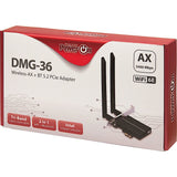 Inter-Tech Wi-Fi6e+ Bt5.2 Adaptador Pcie Dmg-36 5400 Mbps Retail